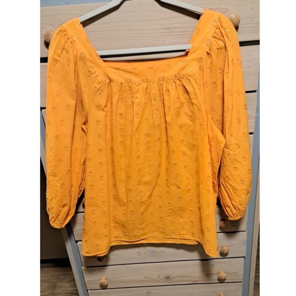 Lauren Conrad Mustard Yellow Peasant Blouse – Size XXL